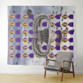 パラシュート、パープルハート、エアボーンウィングス タペストリー (インサイチュ(横))