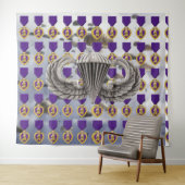 パラシュート、パープルハート、エアボーンウィングス タペストリー (インサイチュ(横))