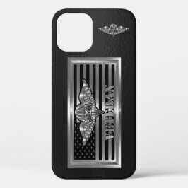 パラシュート・リガー退役軍人スチールフラグ iPhone 12ケース