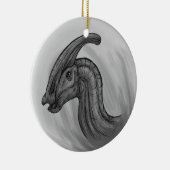 パラショロフォススケッチ セラミックオーナメント (右)