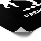 パラショロフォス恐竜のシルエット ポスター (角)