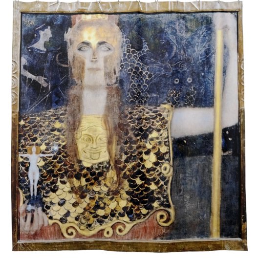 パラスアテナバイジョージクリムト&グスタフクリムト シャワーカーテン (正面)