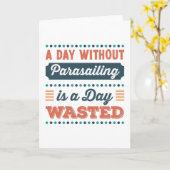 パラセイリングをせずに過ごす日は、無駄な日だ カード (黄色い花)