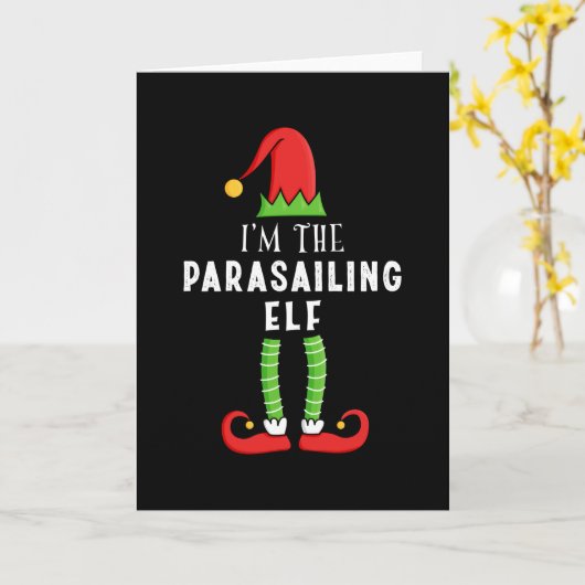 パラセイリングエルフクリスマスマッチングファミリーギフト カード (黄色い花)