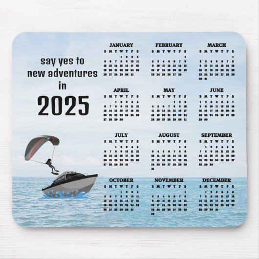 パラセーリングデザイン2025カレンダー マウスパッド (正面)