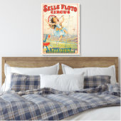パラソルとタイトロープウォーカーサーカスポスター キャンバスプリント (インサイチュ (寝室))