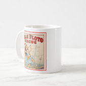 パラソルとタイトロープウォーカーサーカスポスター コーヒーマグカップ (正面左)