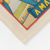 パラソルとタイトロープウォーカーサーカスポスター フリースブランケット (角)