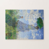 パラソルとマダム・モネとその息子を持つ女性 ジグソーパズル (横)