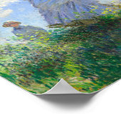 パラソルとマダム・モネとその息子を持つ女性 ポスター (角)