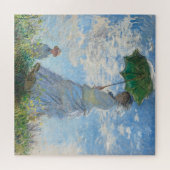 パラソルとモネ夫人と息子の女性 ジグソーパズル (横)