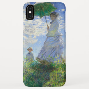 パラソルとモネ夫人と息子の女性 iPhone XS MAXケース