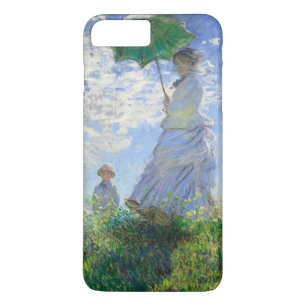 パラソルとモネ夫人と息子の女性 iPhone 8 PLUS/7 PLUSケース