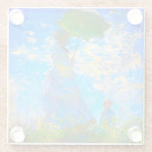 パラソルのあるモネの女性 ガラスコースター (裏面)