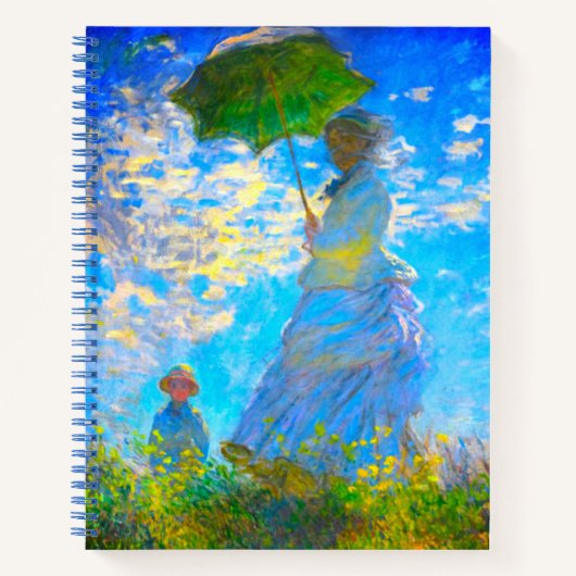 パラソルのあるモネの女性 ノートブック (正面)