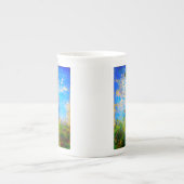 パラソルのあるモネの女性 ボーンチャイナマグカップ (正面)