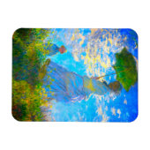 パラソルのあるモネの女性 マグネット (横)