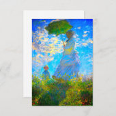 パラソルのあるモネの女性 招待状 (正面/裏面)