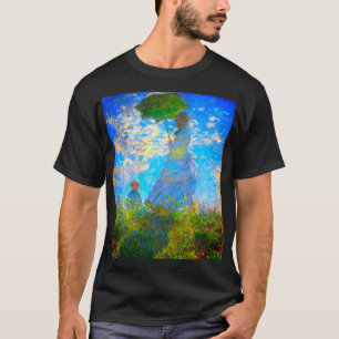 パラソルのあるモネの女性 Tシャツ