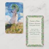 パラソルのクロード・モネの芸術の女性 名刺 (正面/裏面)