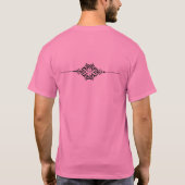 パラソルのティーを持つイタチ Tシャツ (裏面)