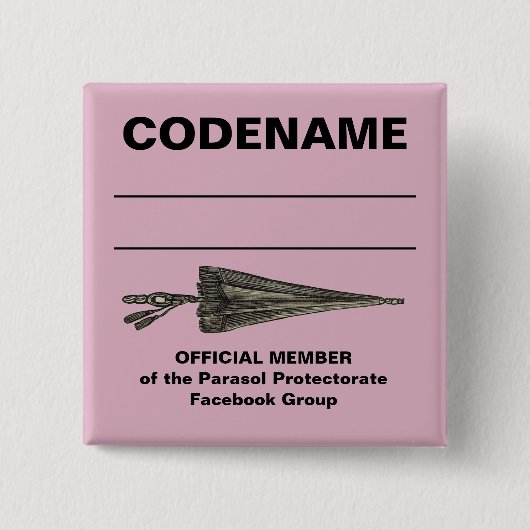 パラソルの保護国の記号名ボタン 缶バッジ (正面)