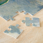 パラソルの遊歩道Monetを持つ女性 ジグソーパズル (側面)