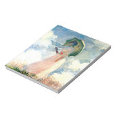 パラソルを向けたモネ離れ女 ノートパッド (回転)