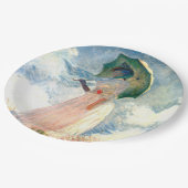 パラソルを向けたモネ離れ女 ペーパープレート (アングル)