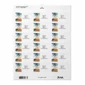 パラソルを向けたモネ離れ女 ラベル (フルシート)