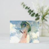 パラソルを向けたモネ離れ女 案内ポストカード (スタンド正面)