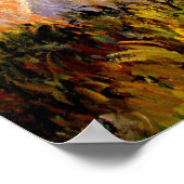 パラソルを向けた女離れ性 – キャンバス上のプリント ポスター (角)