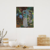 パラソルを持った二人の女の子 ポスター (キッチン)