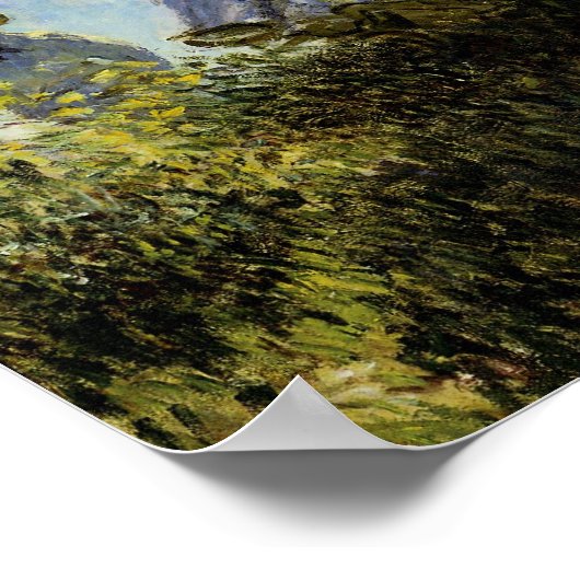 パラソルを持った女性の歩き ポスター (角)