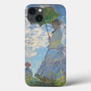 パラソルを持つクロード・モネ の女性 iPhone 13ケース
