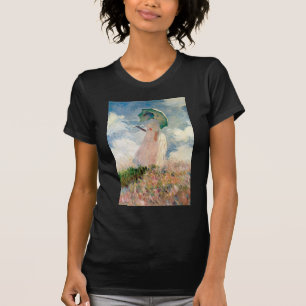 パラソルを持つ女性-クロード・モネ Tシャツ
