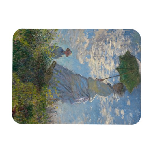 パラソルを持つ女性 – マダム・モネとその息子 マグネット (横)