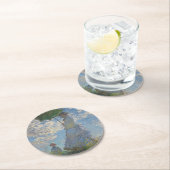 パラソルを持つ女性 – マダム・モネとその息子 ラウンドペーパーコースター (インサイチュ)