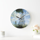 パラソルを持つ女性 ラージ壁時計 (ホーム)