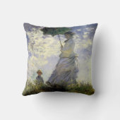 パラソルを持つ女性～彼女の息子とマダム・モネ クッション (裏面)