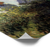 パラソルを持つ女性~彼女の息子とマダム・モネ ポスター (角)