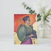 パラソルを持つ女性， 1893 ポストカード (スタンド正面)