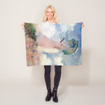 パラソルを持つ女性， Claude Monet, 1886 フリースブランケット<br><div class="desc">オスカー・クロード・モネ（1840年11月14日–1926年12月5日）フランスのは画家で、印象派の創始者であフランスのり、特に自然の前に起こった自分の認識の哲学の中で最も一貫性のある多産の開業医であ絵画る。「印象主義」という用語は、1874年にモネとその仲間がパリサロンの代替として開催した個展の最初に展示された彼のインプレッション絵画、ソレイルレバント（インプレッション、日の出）のタイトルに由来する。モネは田舎を記録するという野心を抱フランスのき、光の変化や季節の移り変わりを捉えるために絵画、同じシーンの手法を何度も採用した。1883年からジュヴェルニーに住み、家や財産を購入し、彼の知る作品の主題となるユリの池を含む広大な造園プロジェクトを始め最高のた。1899年絵画に睡蓮を始め、橋を中心とした縦向きの風景を最初に始め日本の、その後、20年間の生涯を通じて彼を描き続ける大規模な絵画シリーズを制作した。引用文：ウィキペディア</div>