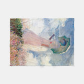 パラソルを持つ女性, Claude Monet, 1886 フリースブランケット (正面(横))