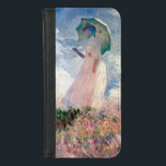 パラソルを持つ女性， Claude Monet, 1886 iPhone 8/7 ウォレットケース<br><div class="desc">オスカー・クロード・モネ（1840年11月14日–1926年12月5日）フランスのは画家で、印象派の創始者であフランスのり、特に自然の前に起こった自分の認識の哲学の中で最も一貫性のある多産の開業医であ絵画る。「印象主義」という用語は、1874年にモネとその仲間がパリサロンの代替として開催した個展の最初に展示された彼のインプレッション絵画、ソレイルレバント（インプレッション、日の出）のタイトルに由来する。モネは田舎を記録するという野心を抱フランスのき、光の変化や季節の移り変わりを捉えるために絵画、同じシーンの手法を何度も採用した。1883年からジュヴェルニーに住み、家や財産を購入し、彼の知る作品の主題となるユリの池を含む広大な造園プロジェクトを始め最高のた。1899年絵画に睡蓮を始め、橋を中心とした縦向きの風景を最初に始め日本の、その後、20年間の生涯を通じて彼を描き続ける大規模な絵画シリーズを制作した。引用文：ウィキペディア</div>