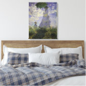 パラソルを持つ女性byクロード・モネ,ヴィンテージ・アート キャンバスプリント (インサイチュ (寝室))