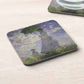 パラソルを持つ女性byクロード・モネ，ヴィンテージ・アート コースター (左側)