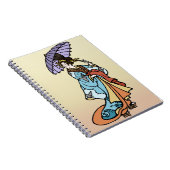 パラソルを持つ芸者 ノートブック (右側)