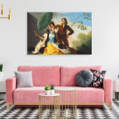 パラソルを美しいに持つスペインの紳士 キャンバスプリント (インサイチュ (リビング))