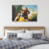 パラソルを美しいに持つスペインの紳士 キャンバスプリント (インサイチュ (寝室))